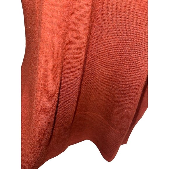 BANANA REPUBLIC Women's V-Neck Sweater in Dark Orange Size XS Wool Silk Acrylic - Picture 7 of 14
